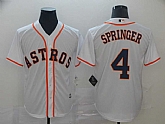 Astros 4 George Springer White Cool Base Jersey,baseball caps,new era cap wholesale,wholesale hats
